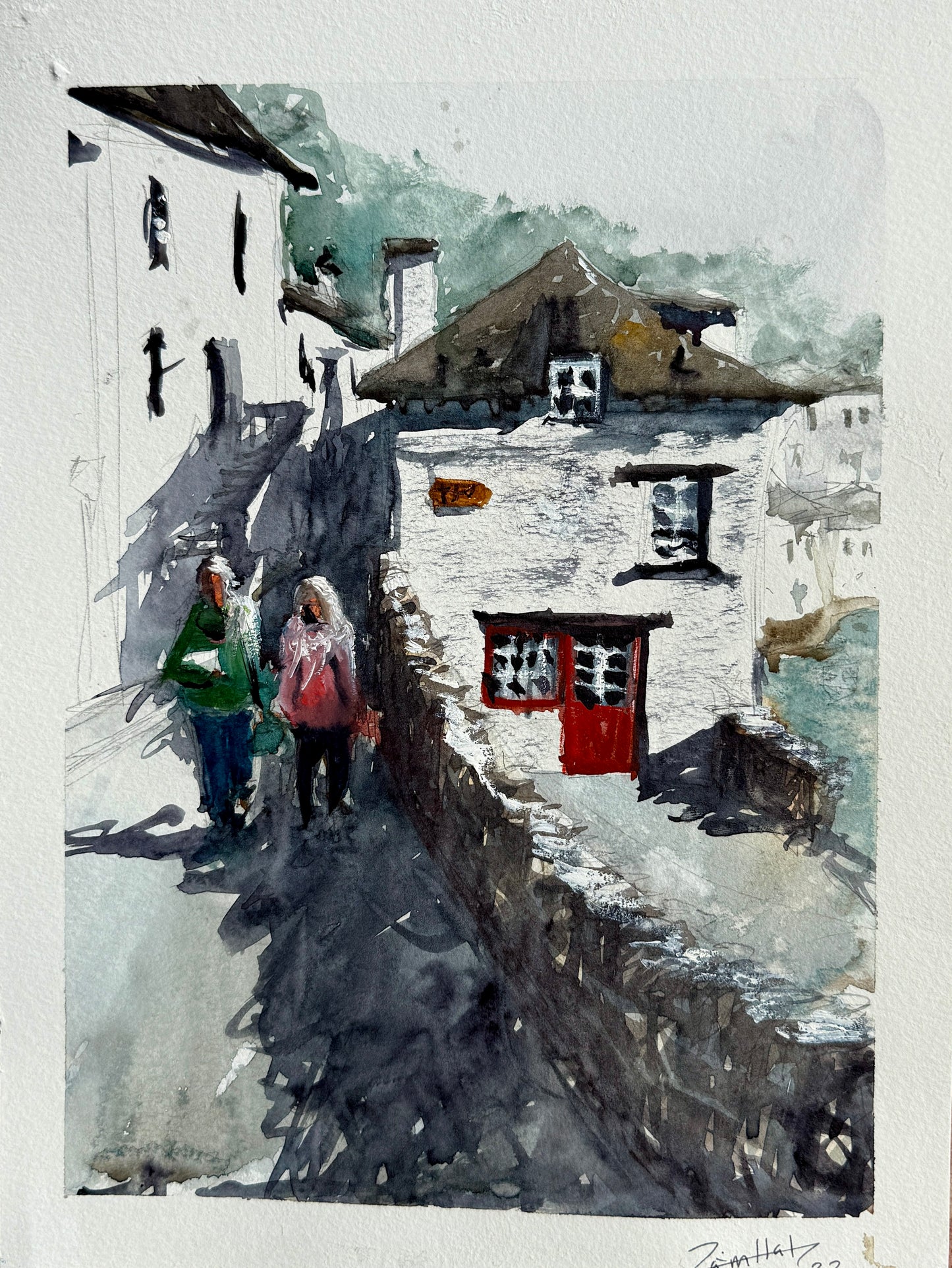 9”x12” - English Seaside Village