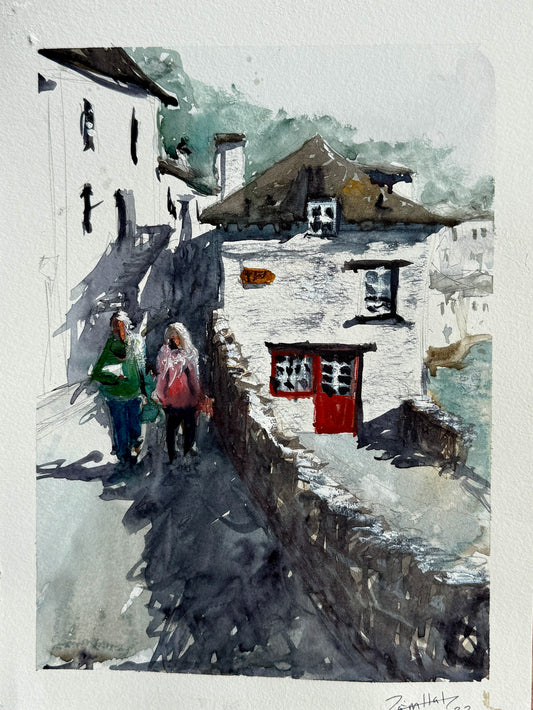 9”x12” - English Seaside Village