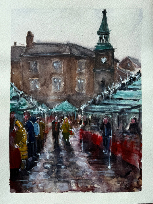 12”x16” - Rainy Market